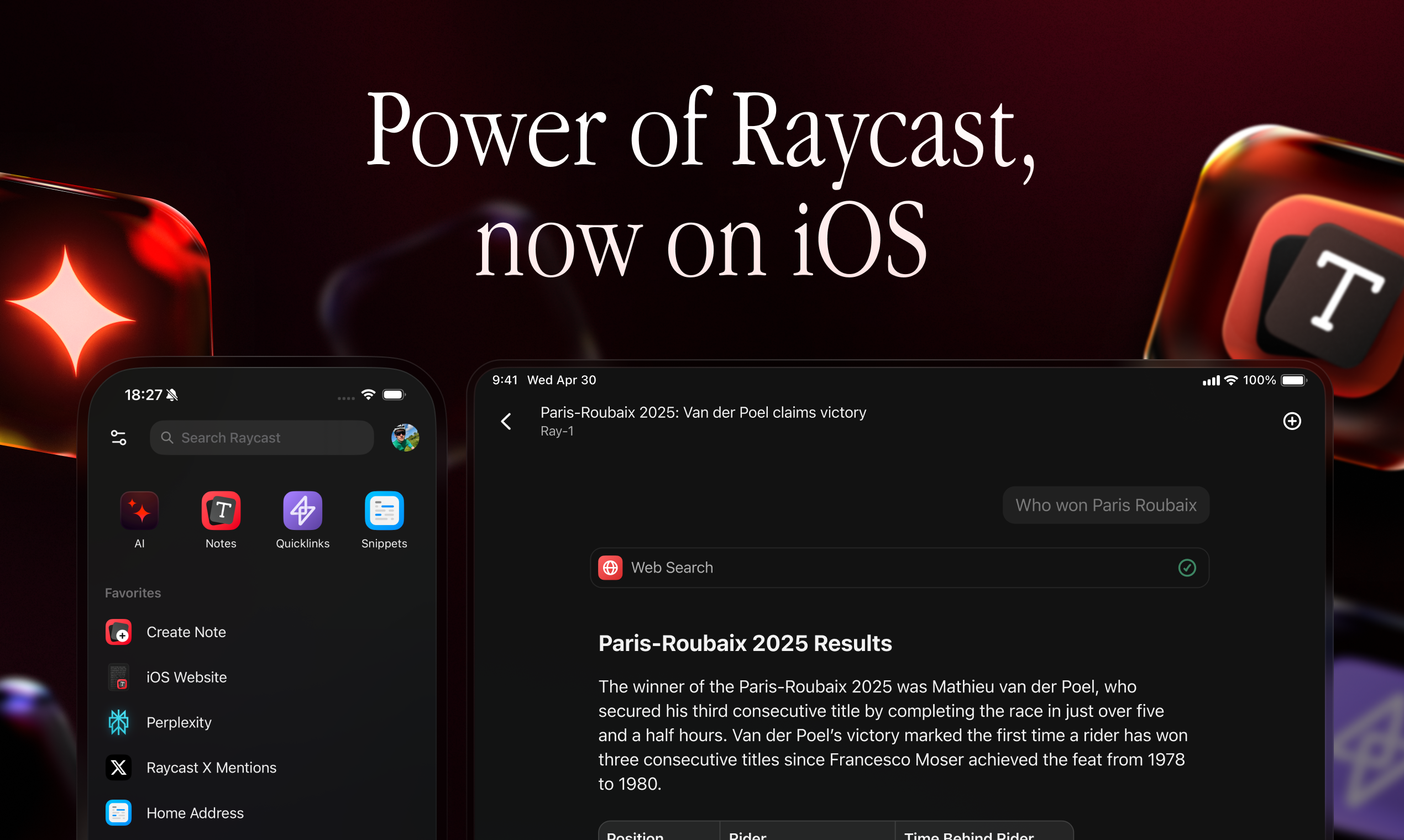 Raycast for iOS