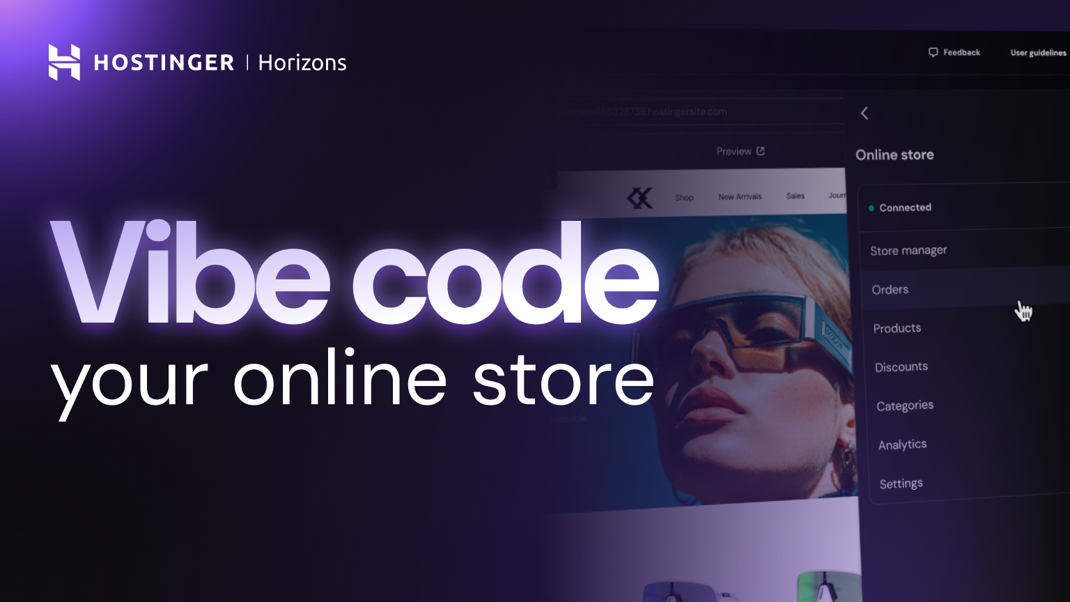 Hostinger Horizons with eCommerce