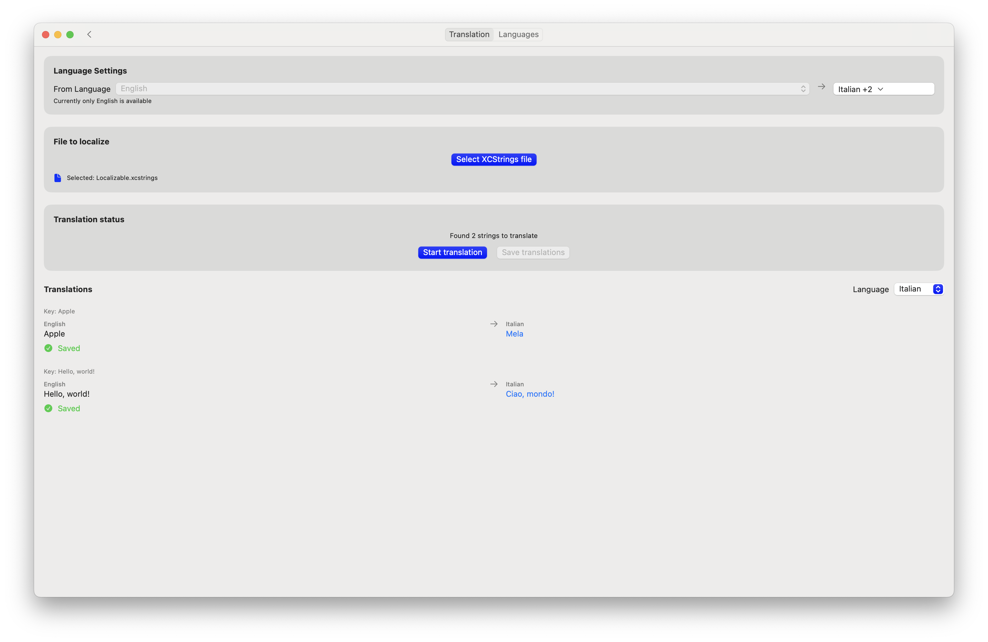 XCStrings Translator - iOS App Localizer
