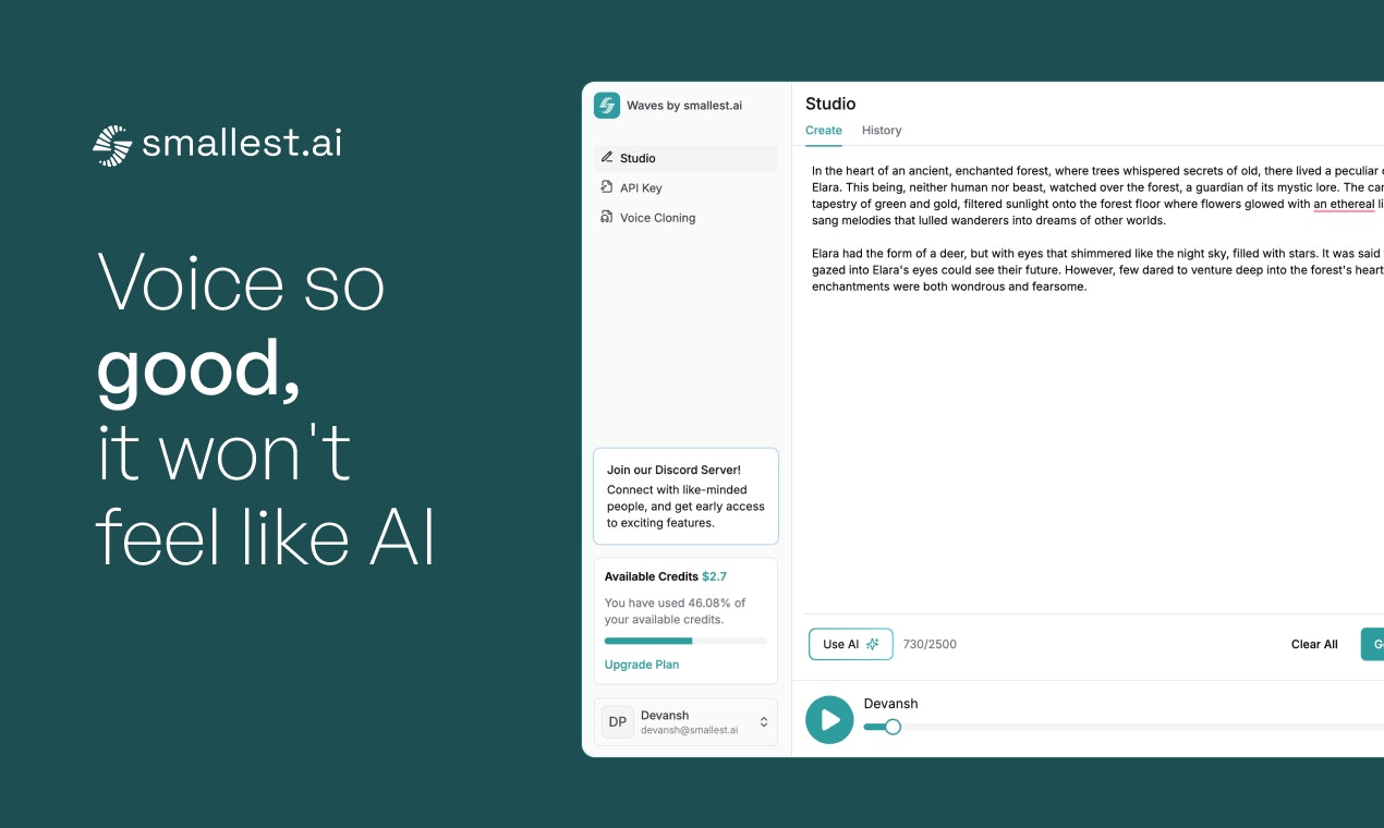 Text-to-Speech by Smallest.ai