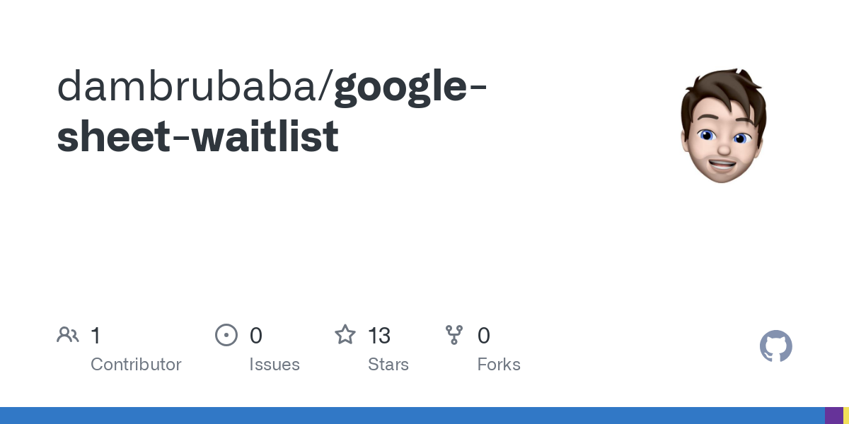 Google sheet Waitlist