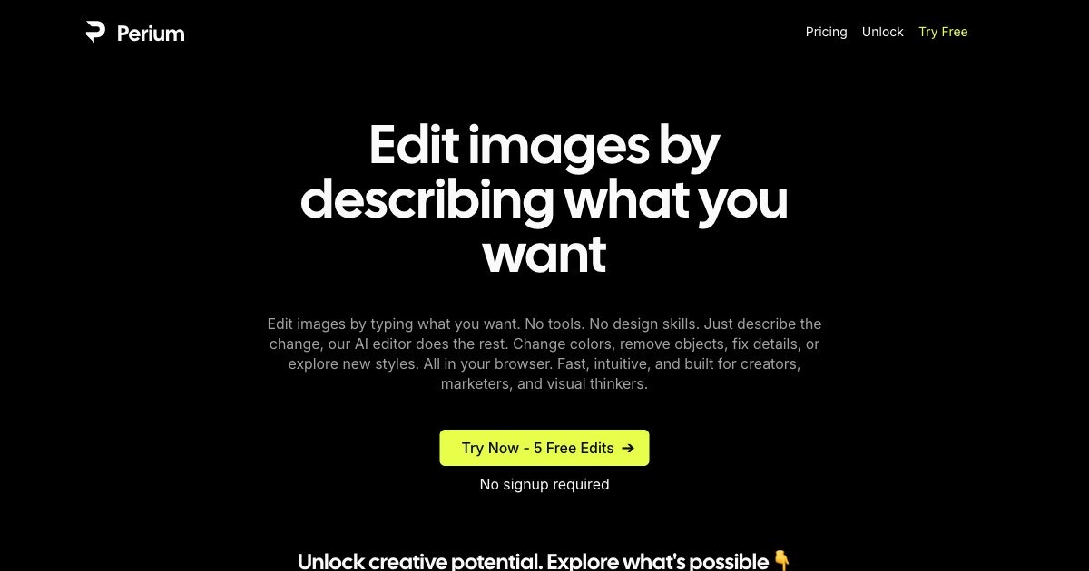 Perium AI Image Editor