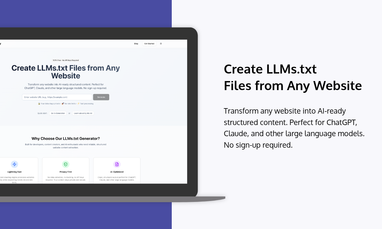 LLMs.txt Generator