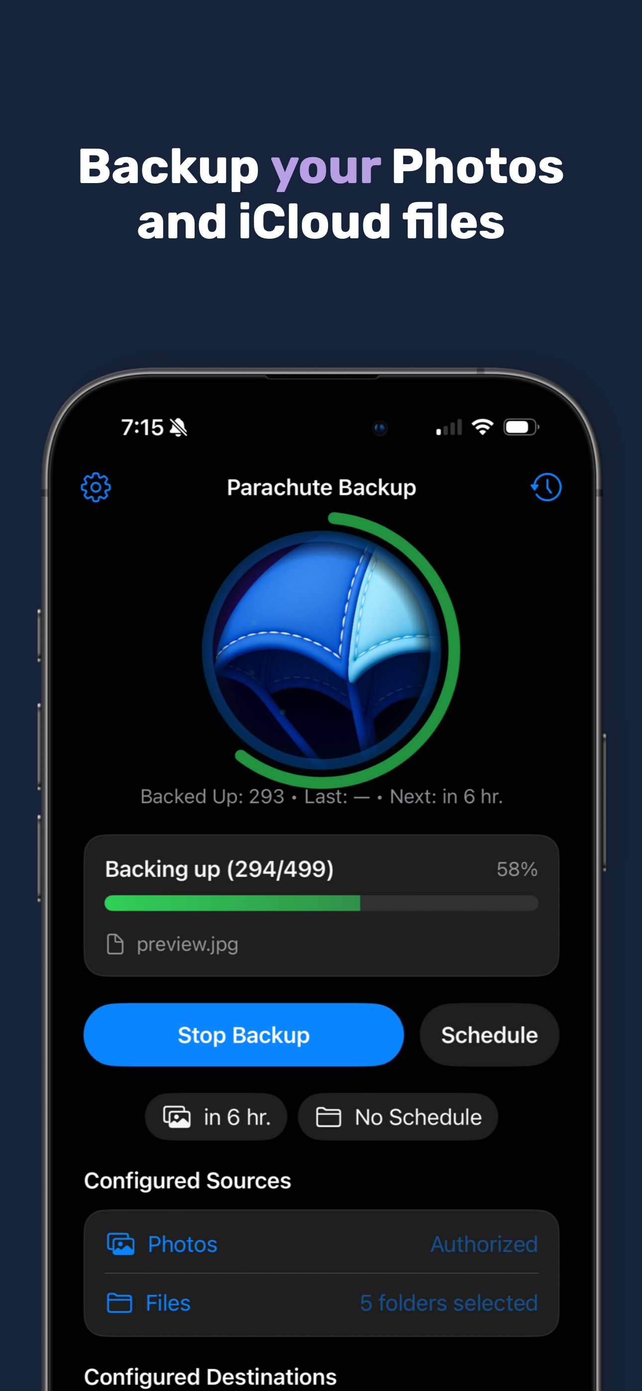 Parachute Backup Mobile