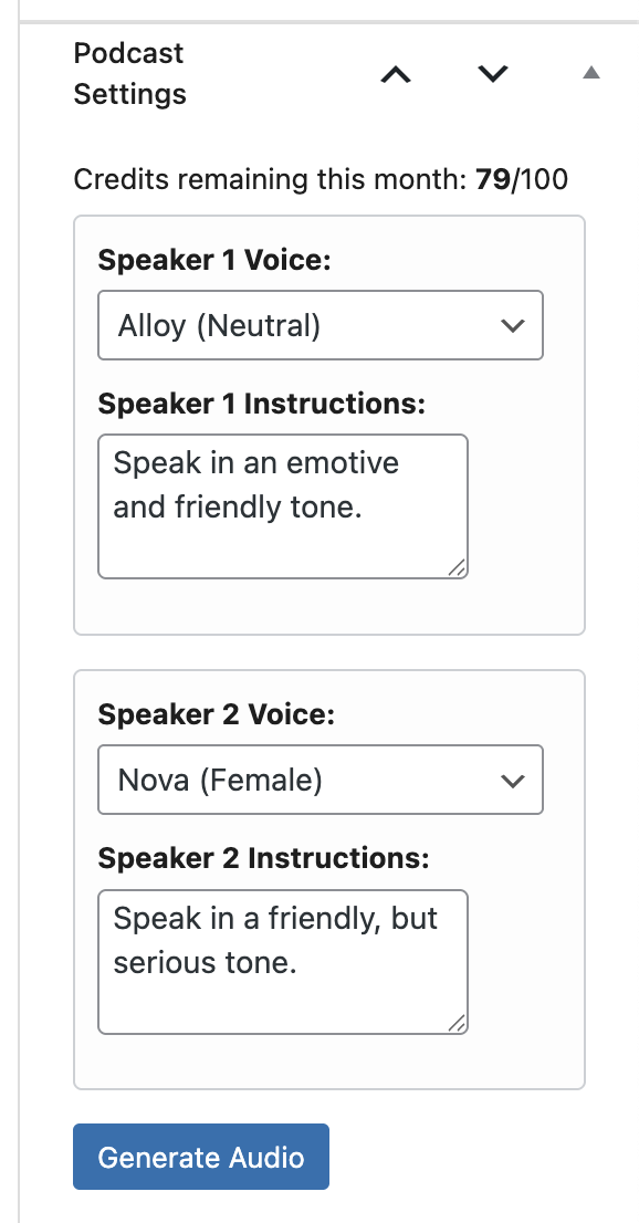 Post2Podcast Wordpress Plugin