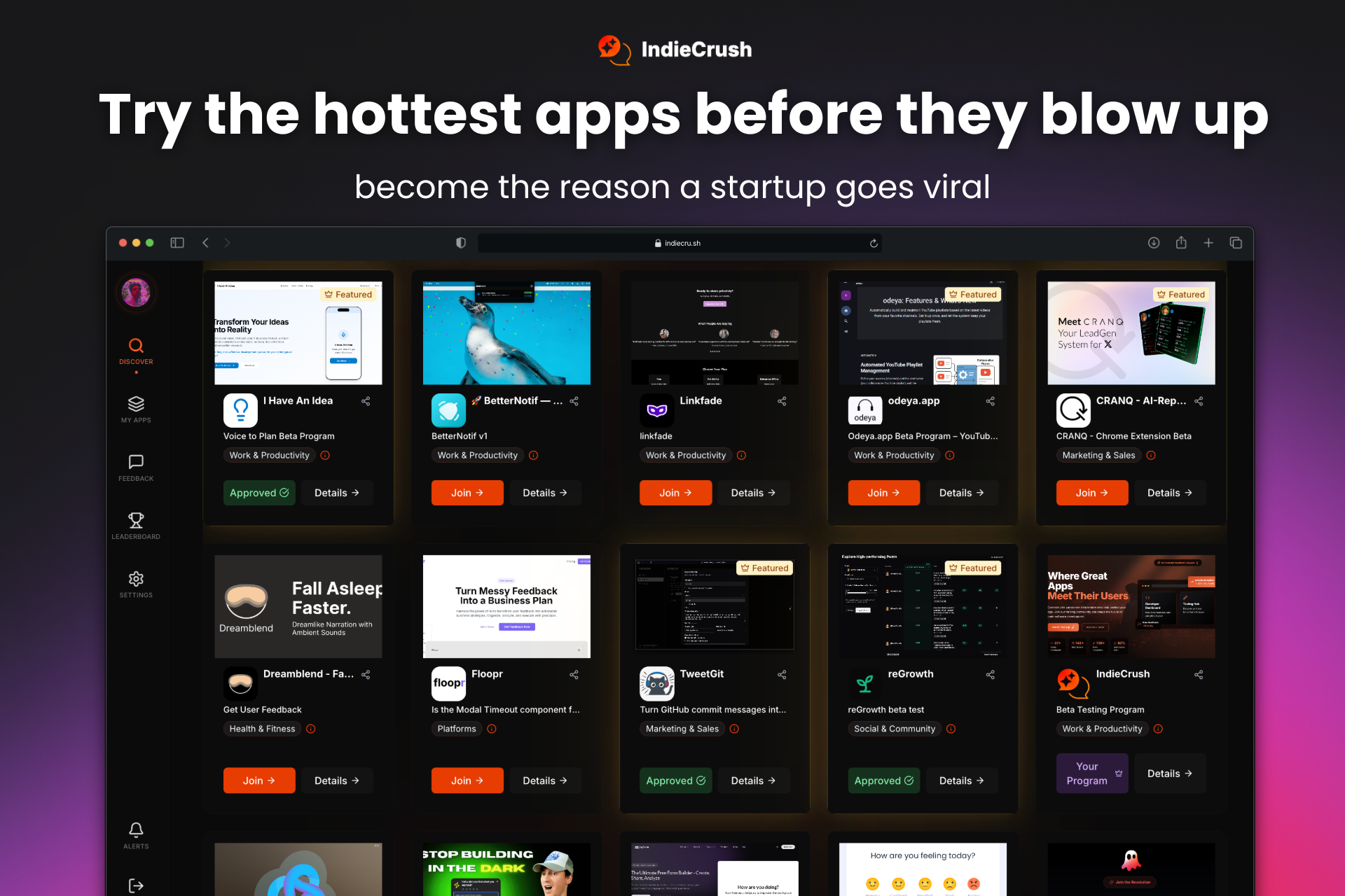 IndieCrush - The Pre-Launch Playground