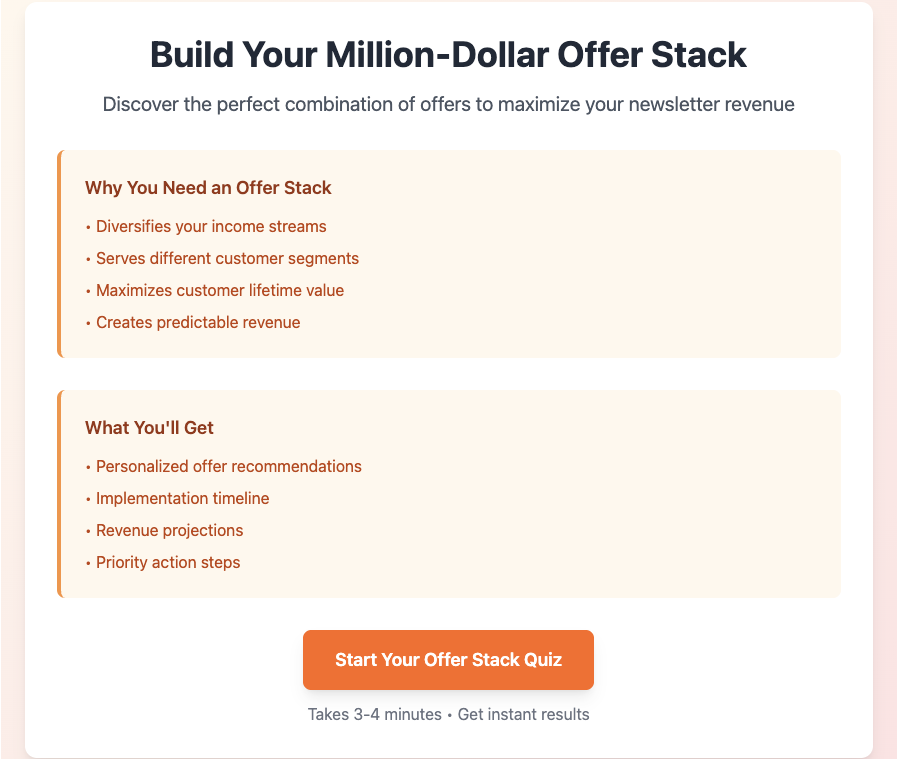 $100k Offer Stack Builder