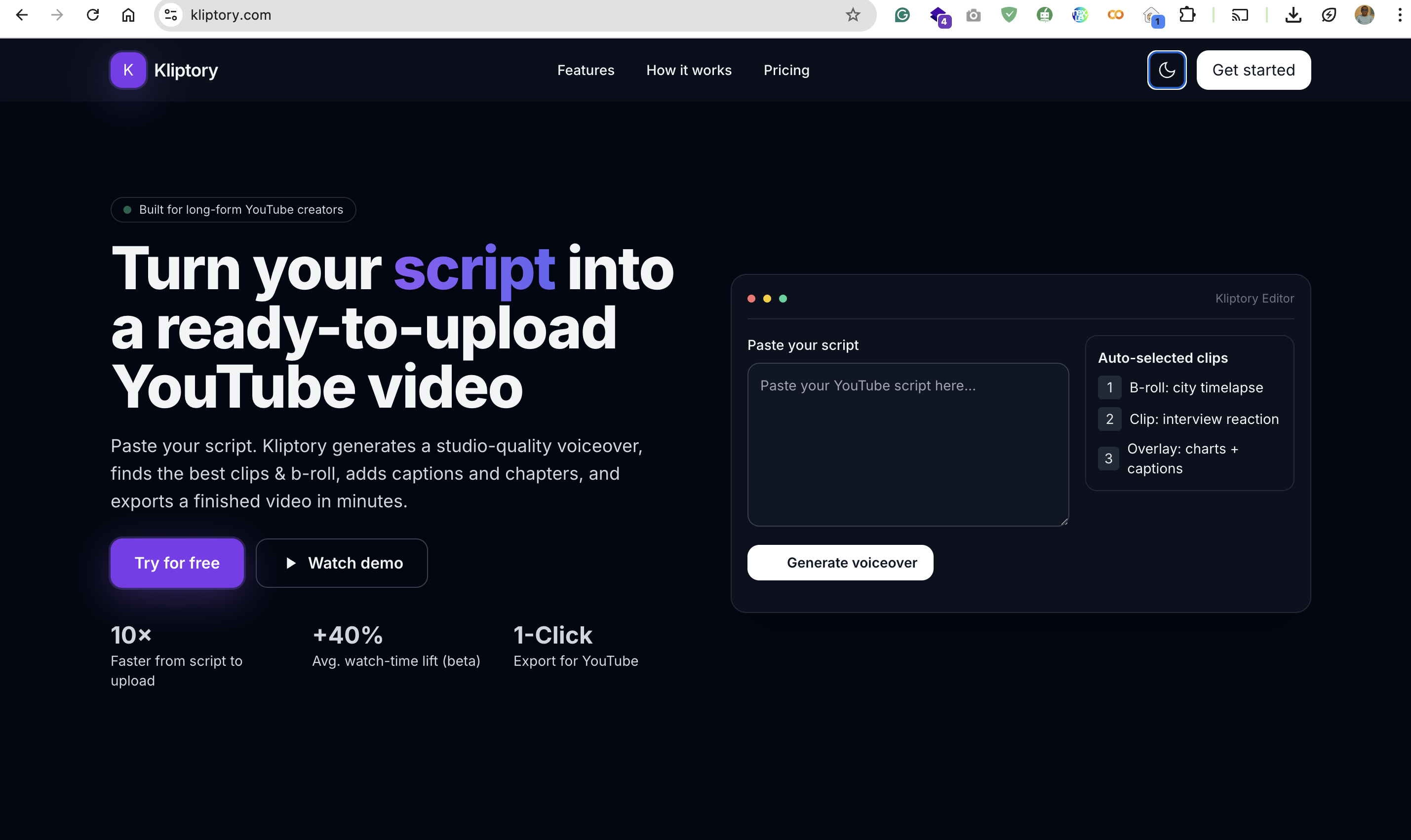 Script to video in minutes!