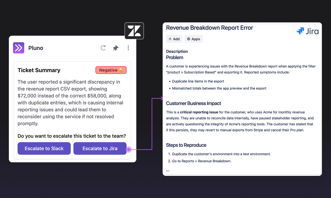 Pluno: Escalation Copilot for Zendesk