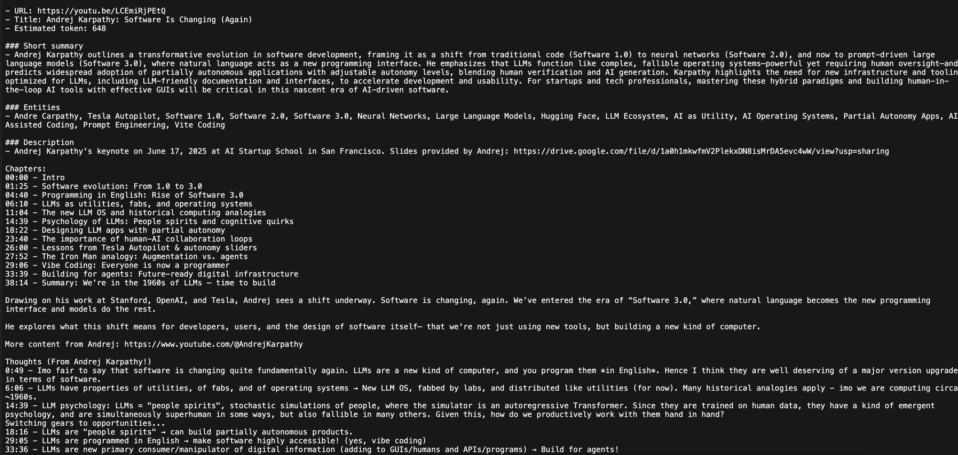 Index Youtube (llm.txt)